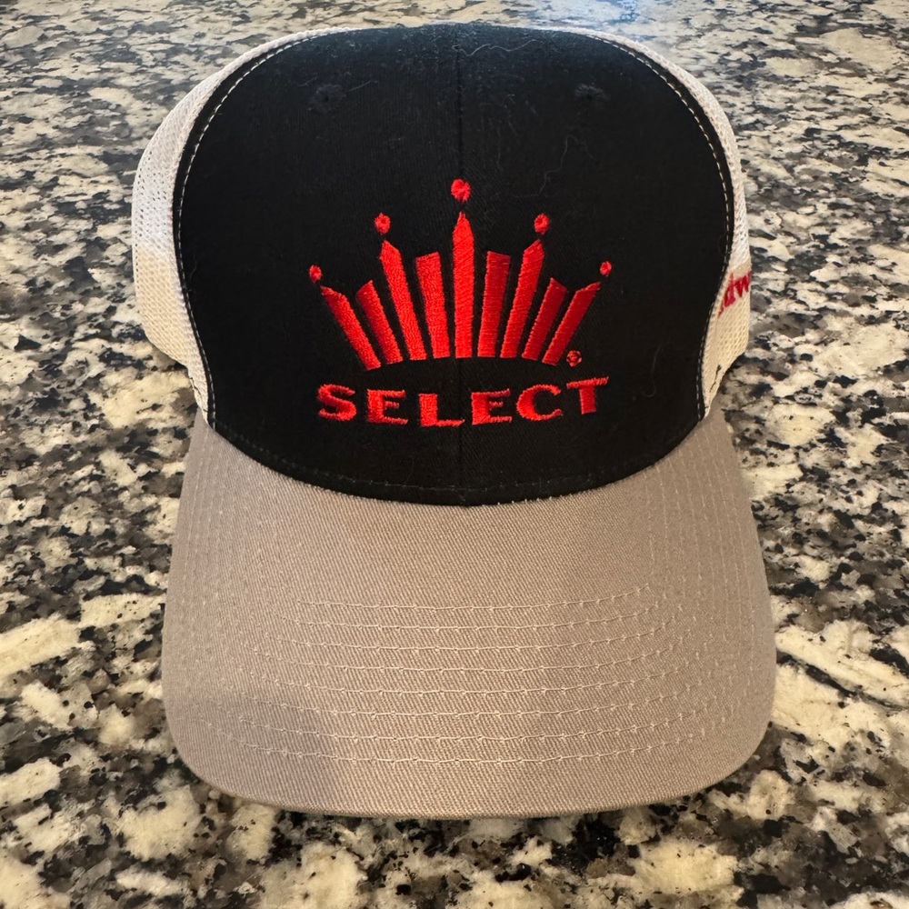 New official Budweiser Select Black and Gray Trucker Hat